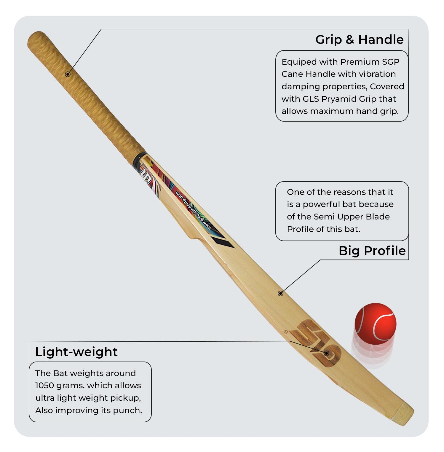 GLS Gladius Golden Scoop Bat