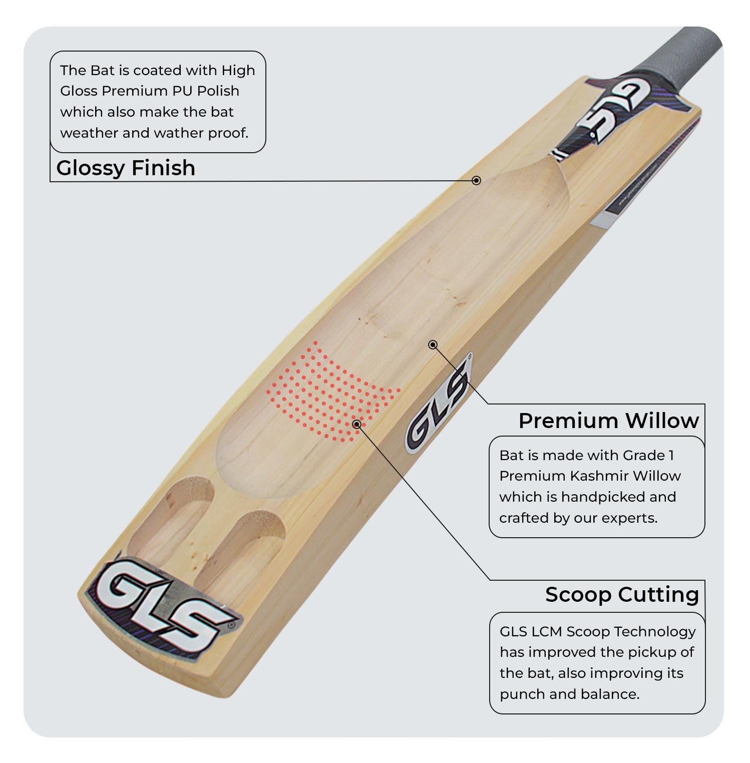 GLS Destroyer Natural Scoop Bat
