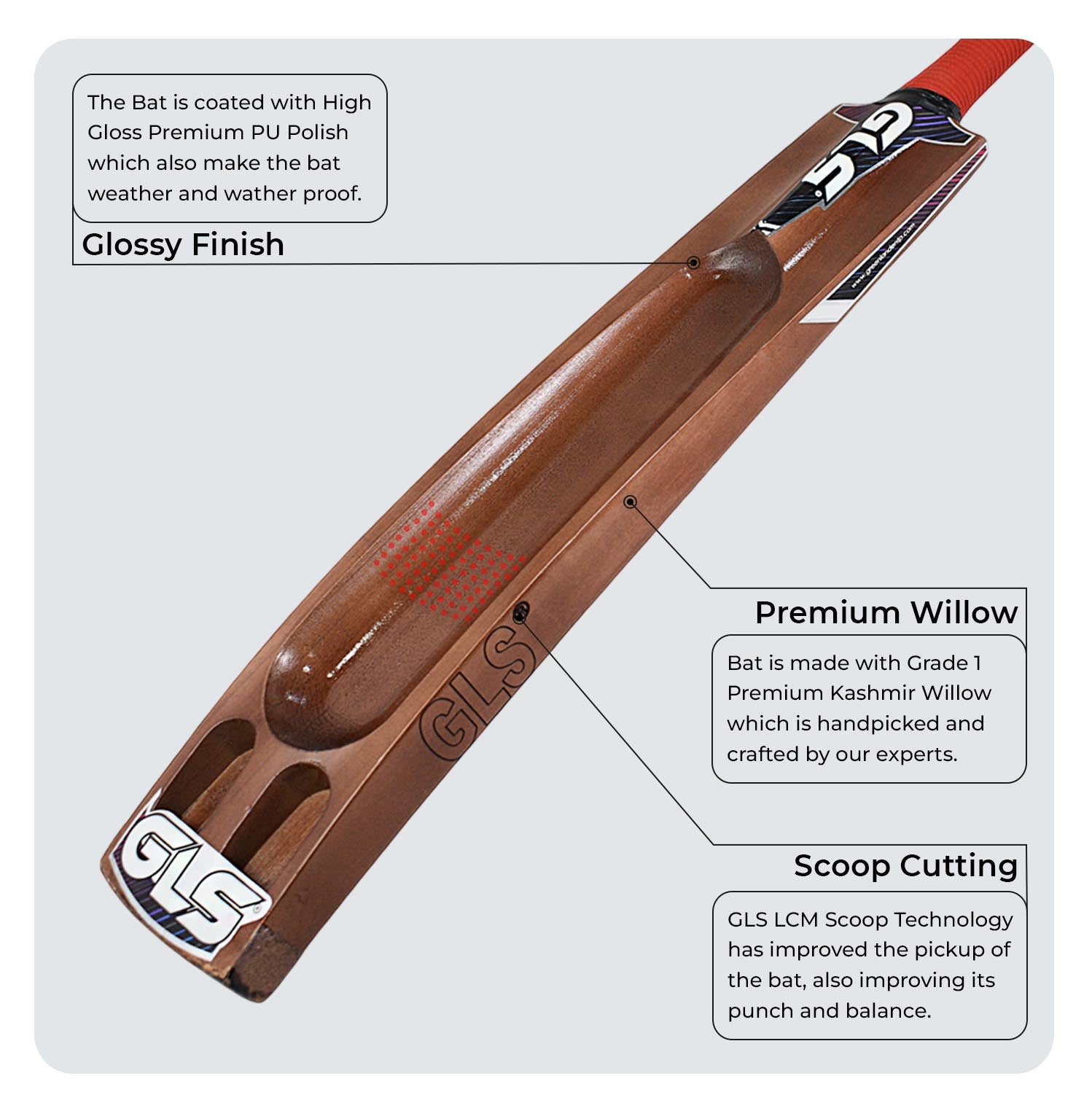 GLS Destroyer Walnut Scoop Bat