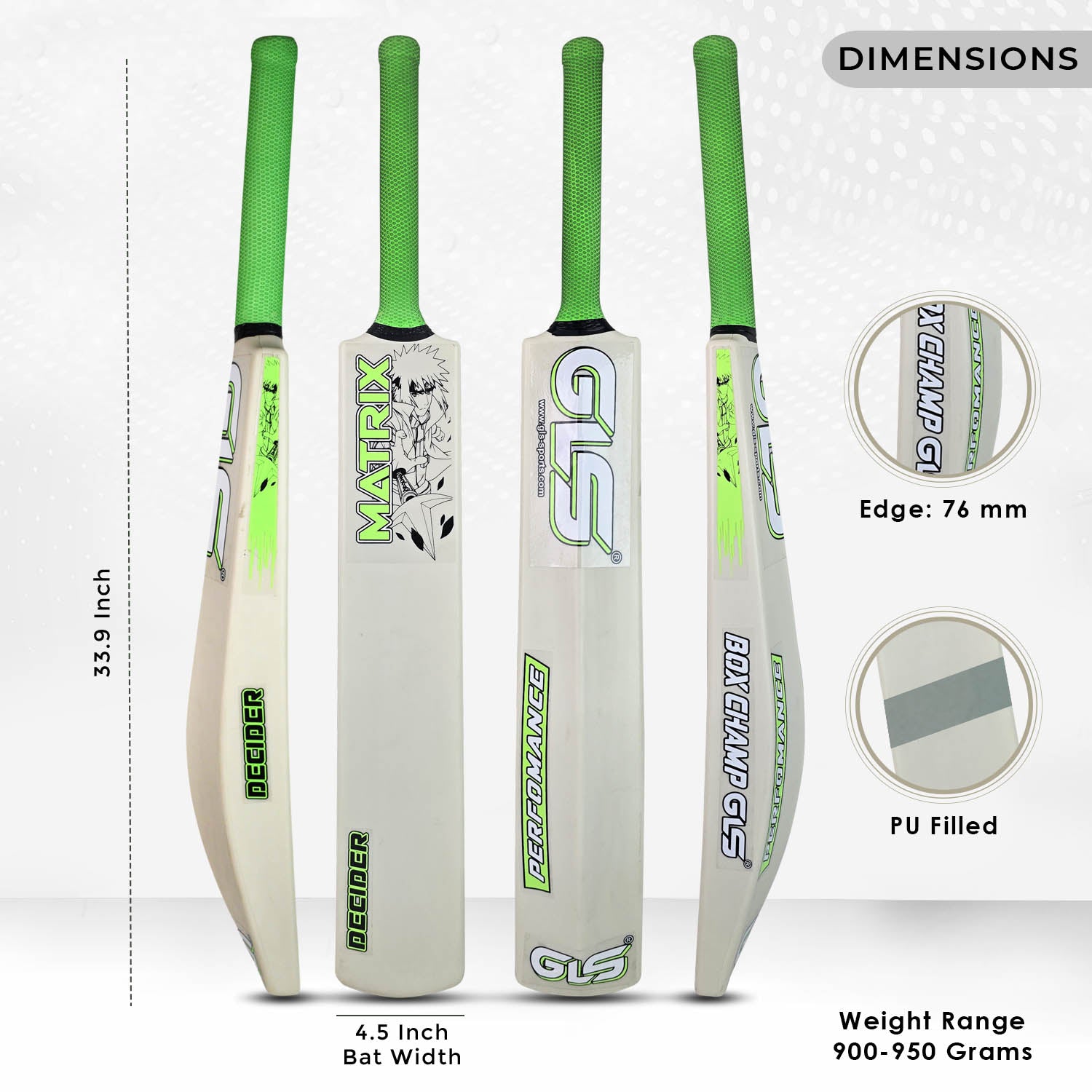 GLS Vertex PU Filled Plastic Bat