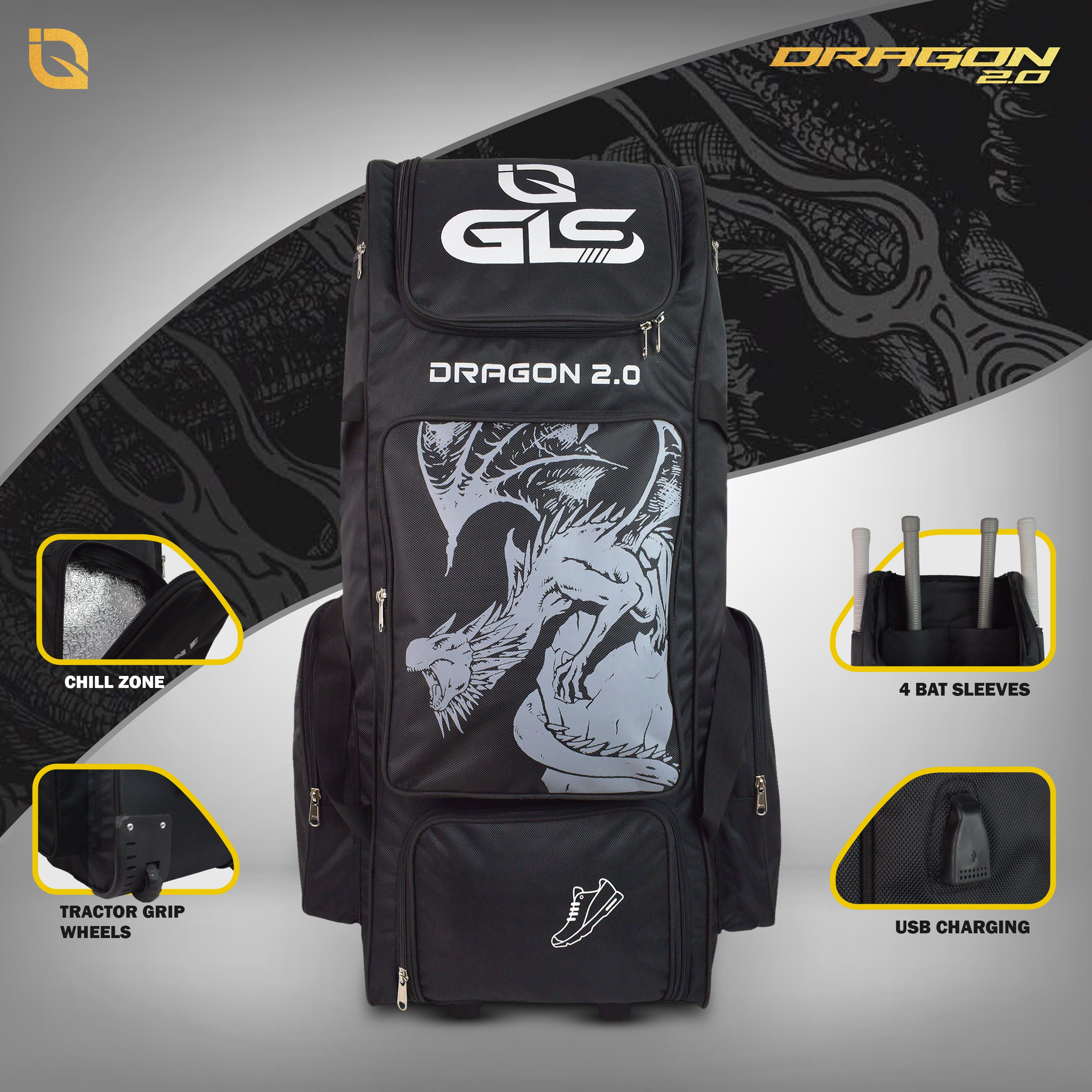 GLS Dragon 2.0 Duffle Wheelie Cricket Kit Bag