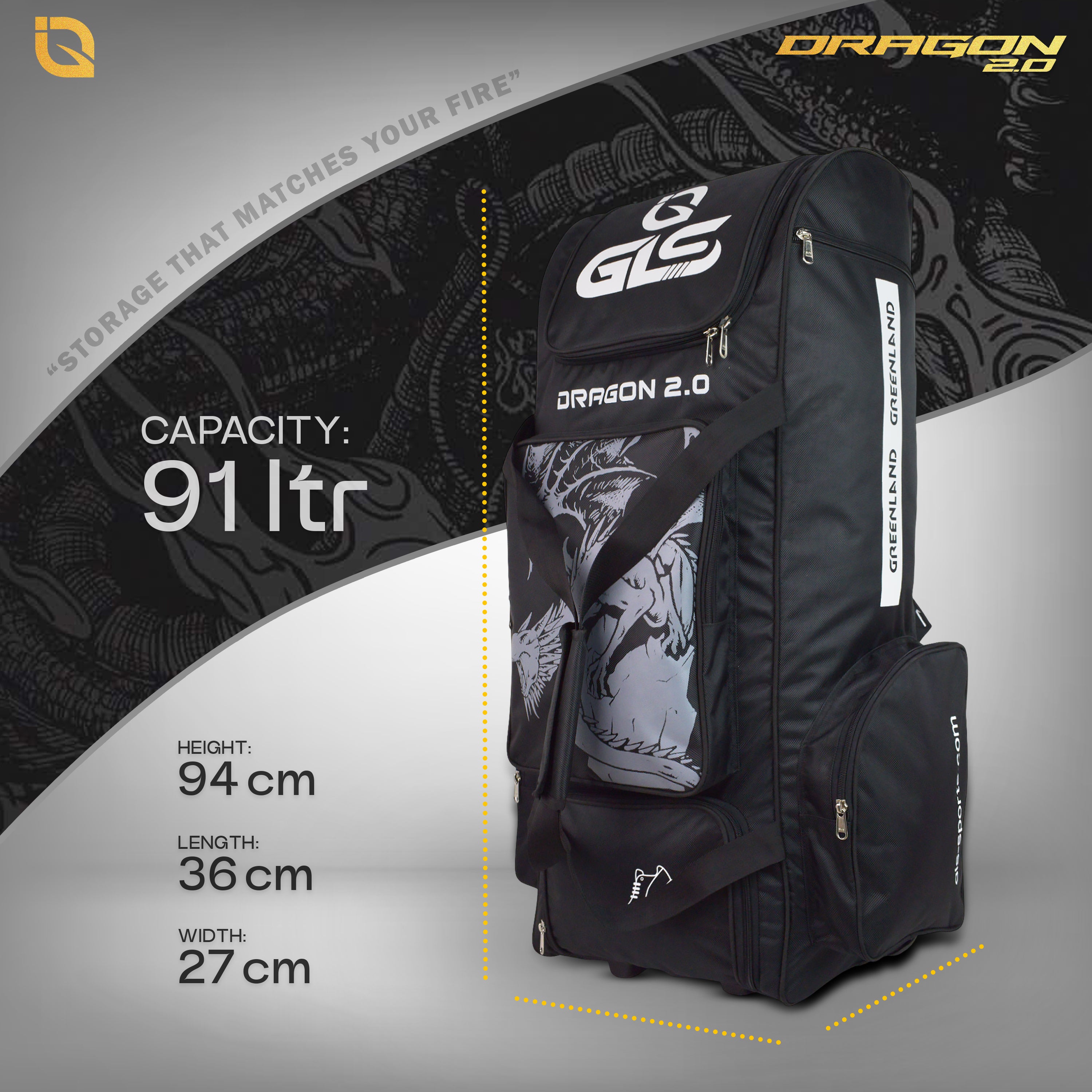 GLS Dragon 2.0 Duffle Wheelie Cricket Kit Bag