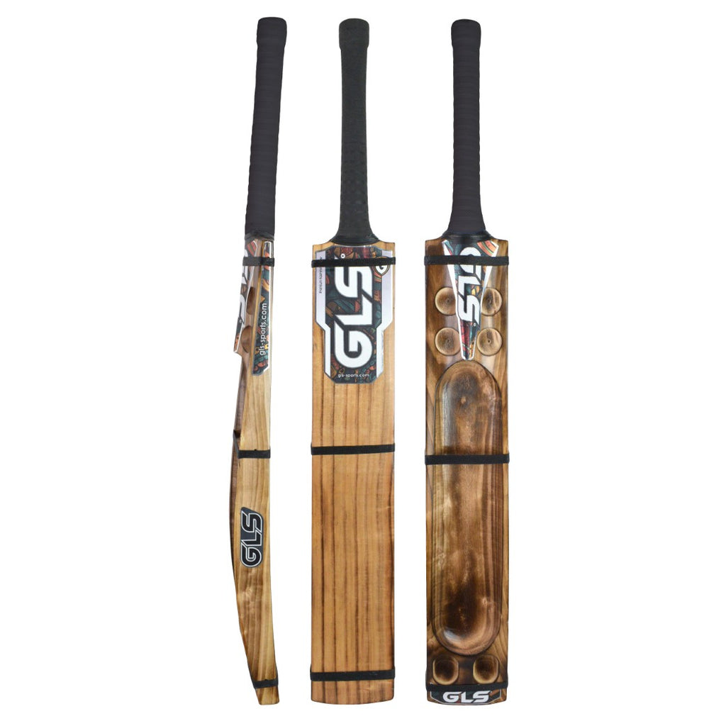 GLS Black Bull 2.0 Kashmir Willow Scoop Bat for Hard Tennis Ball